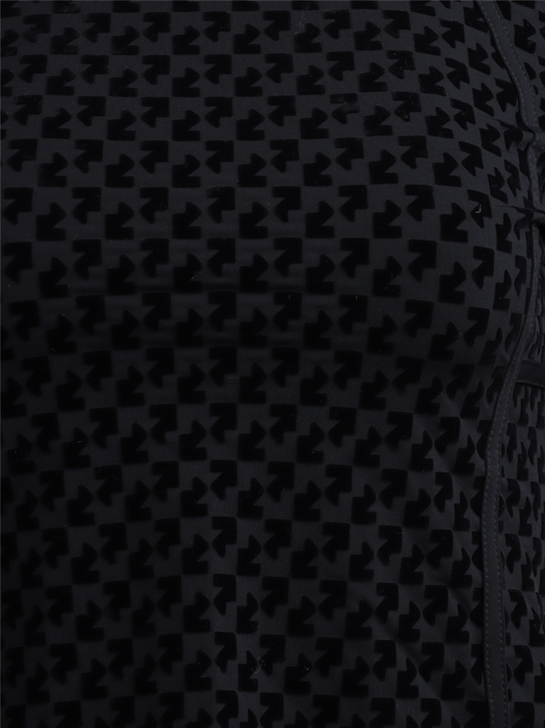 T-shirt T-shirt Athletic Flock Noir Off-White Nero Femme