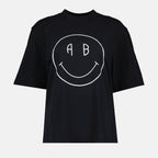 Tシャツ Avi Tee スマイリー T シャツ ブラック Anine Bing 黒 女性