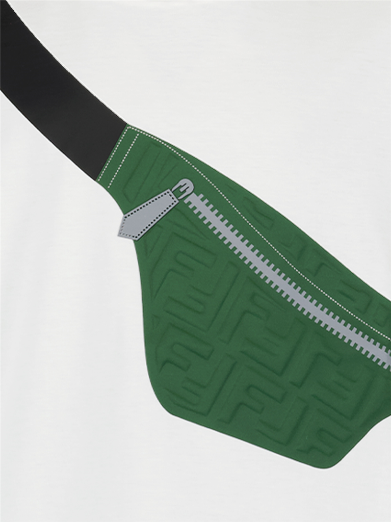 Abbigliamento T-shirt à imprimé sac banane Fendi Bianco Bambini