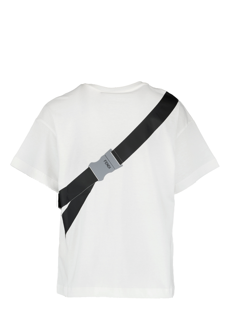 Abbigliamento T-shirt à imprimé sac banane Fendi Bianco Bambini