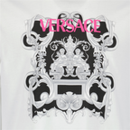 Camisetas T-shirt Barocco Versace Branco Homme