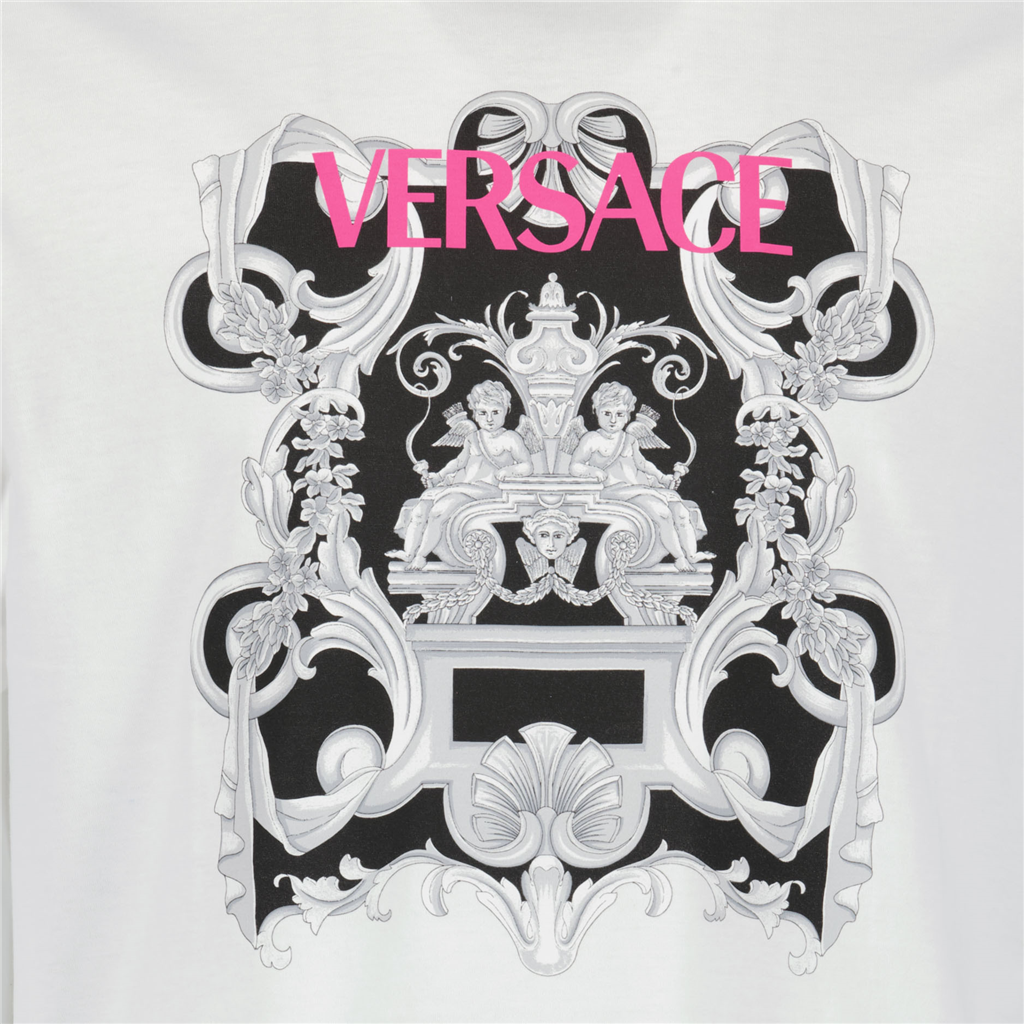 Camisetas T-shirt Barocco Versace Branco Homme