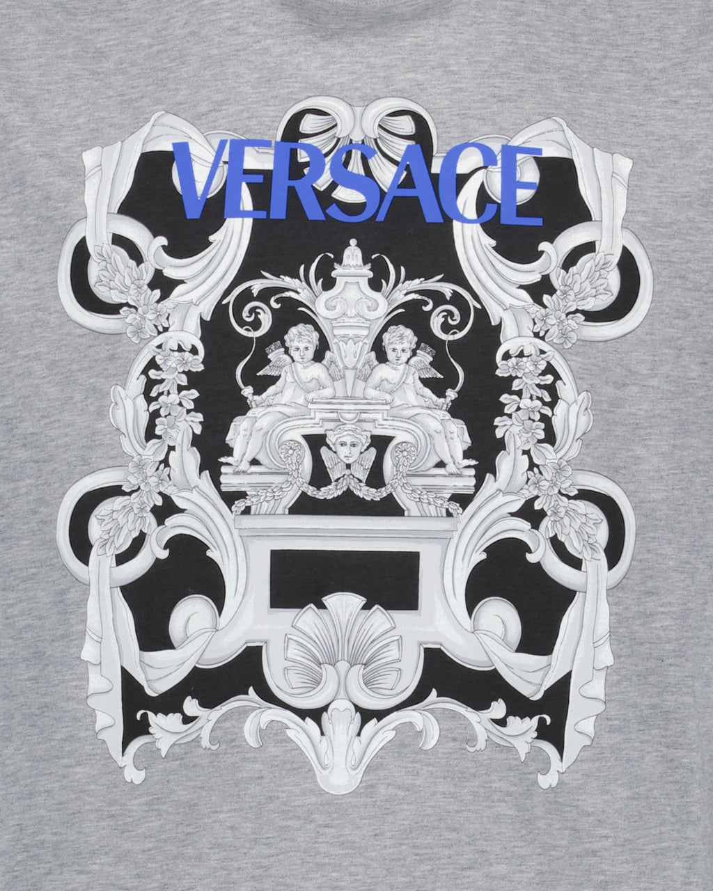 T-shirts T-shirt Barocco Versace Gris Homme