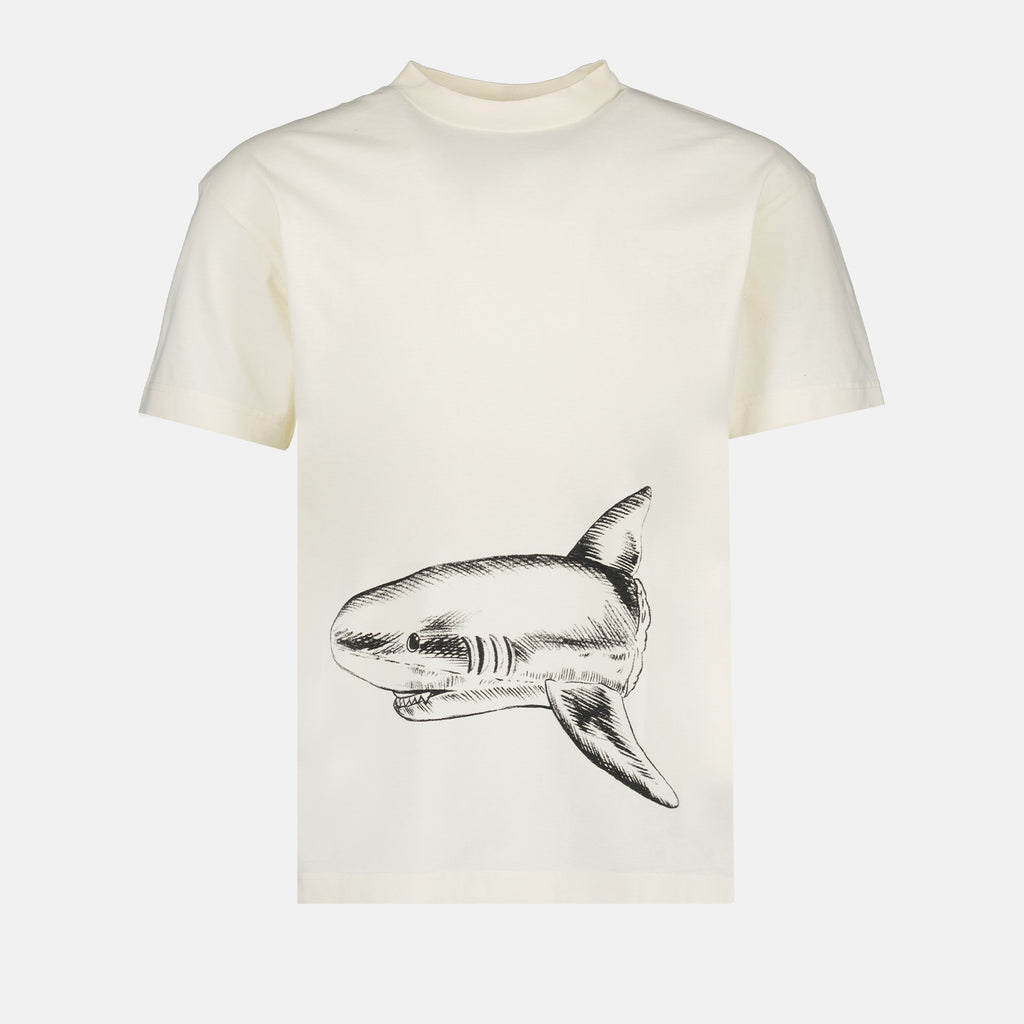 T-Shirts T-shirt Broken Shark Palm Angels Beige Homme