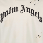 T-shirts T-shirt Glitte logo Palm Angels Blanc Homme