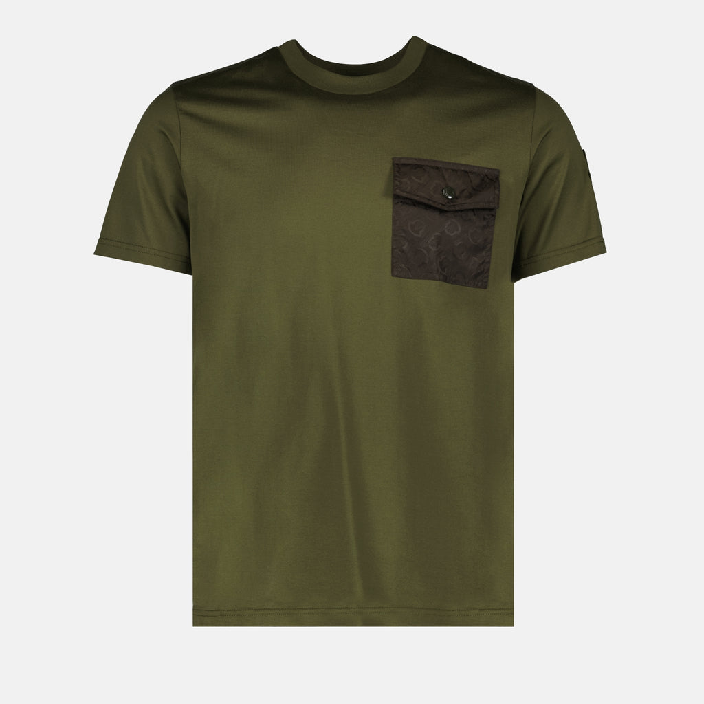 T-shirts T-shirt bi-matière Moncler Vert Homme