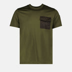 T-shirts T-shirt bi-matière Moncler Vert Homme