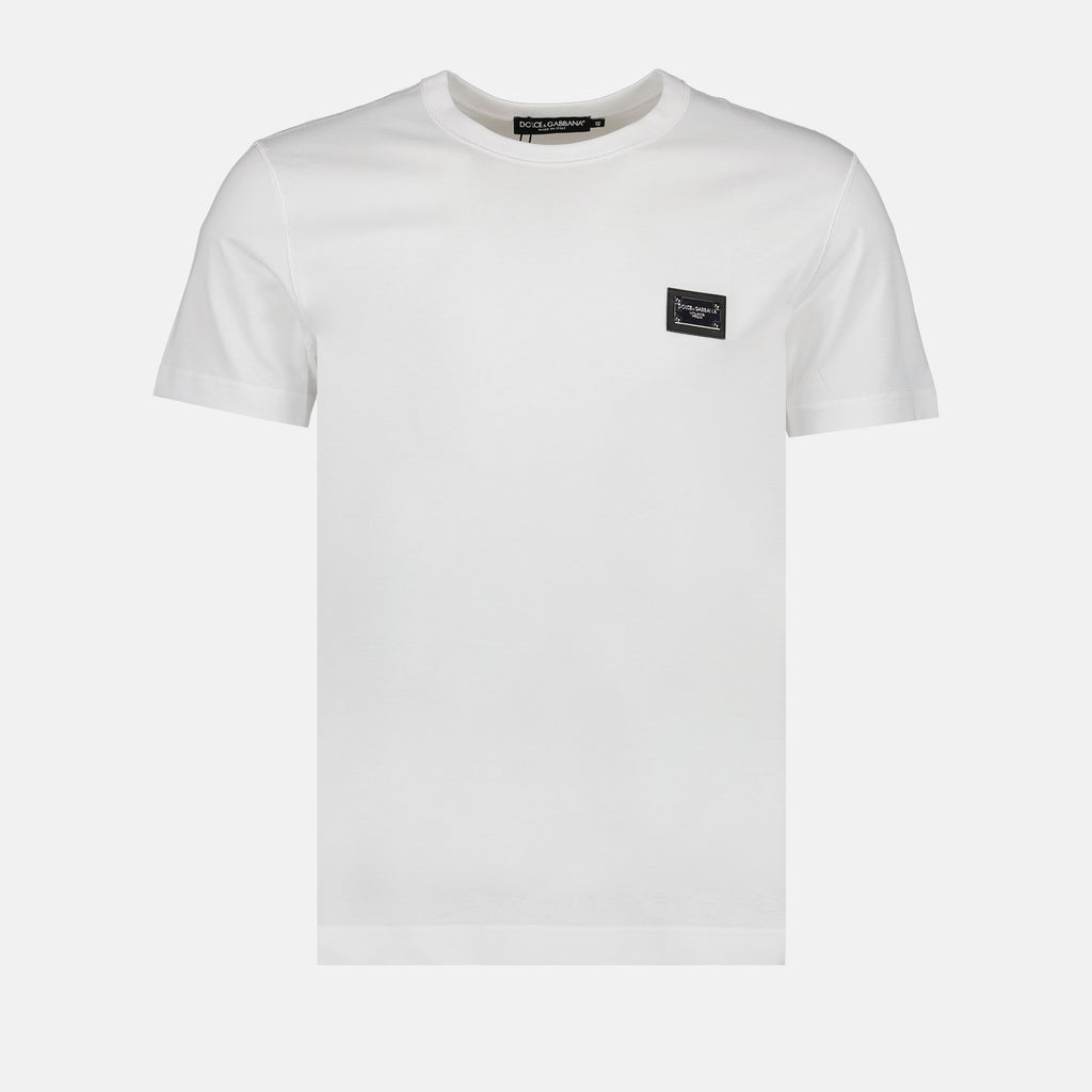 T-Shirts T-shirt à logo plaque Dolce & Gabbana Weiß Homme