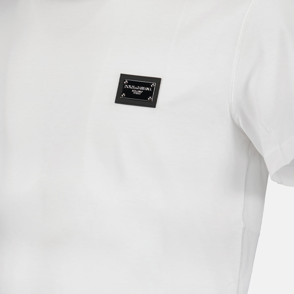 T-Shirts T-shirt à logo plaque Dolce & Gabbana Weiß Homme