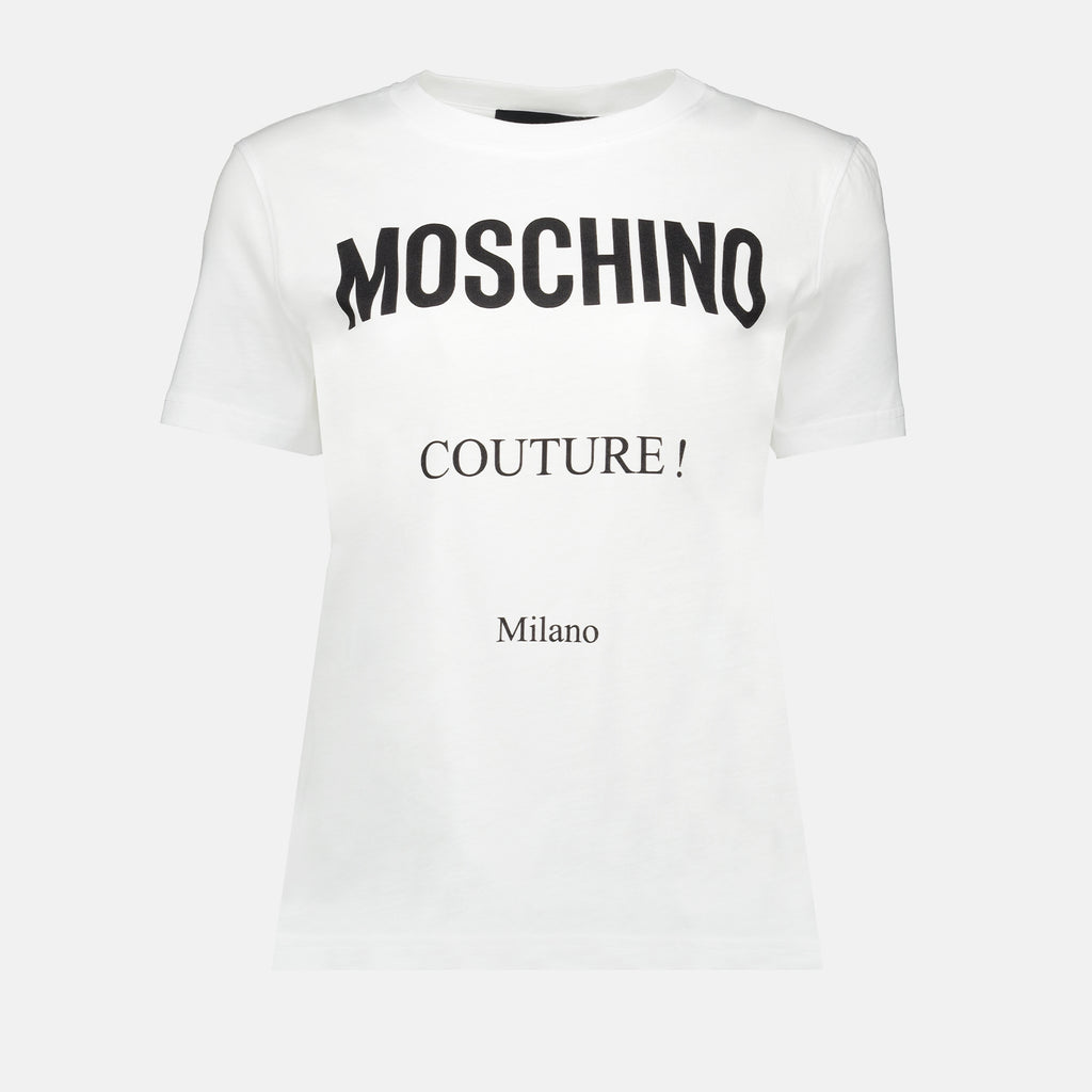Camisetas T-shirt à logo Moschino Branco Femme