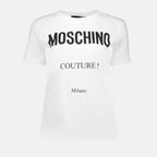 Camisetas T-shirt à logo Moschino Branco Femme