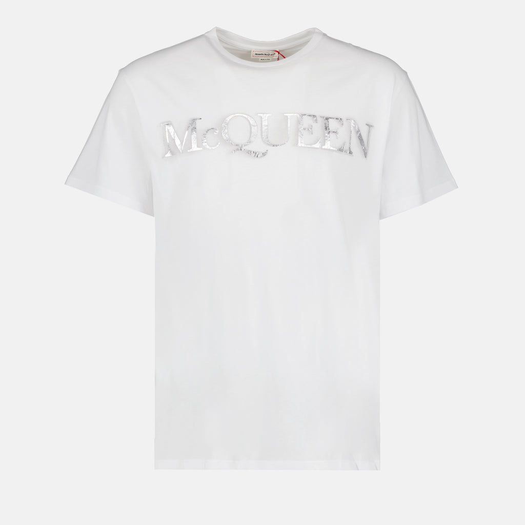 T-Shirts T-shirt à logo Alexander McQueen Weiß Homme