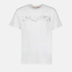 T-Shirts T-shirt à logo Alexander McQueen Weiß Homme