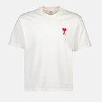 Camisetas T-shirt Ami de Coeur Ami PARIS Branco Unissex