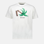 T-shirts T-shirt Broken Palm Palm Angels Blanc Homme