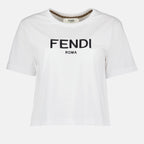 T-shirts T-shirt Fendi Roma Fendi Beige Femme