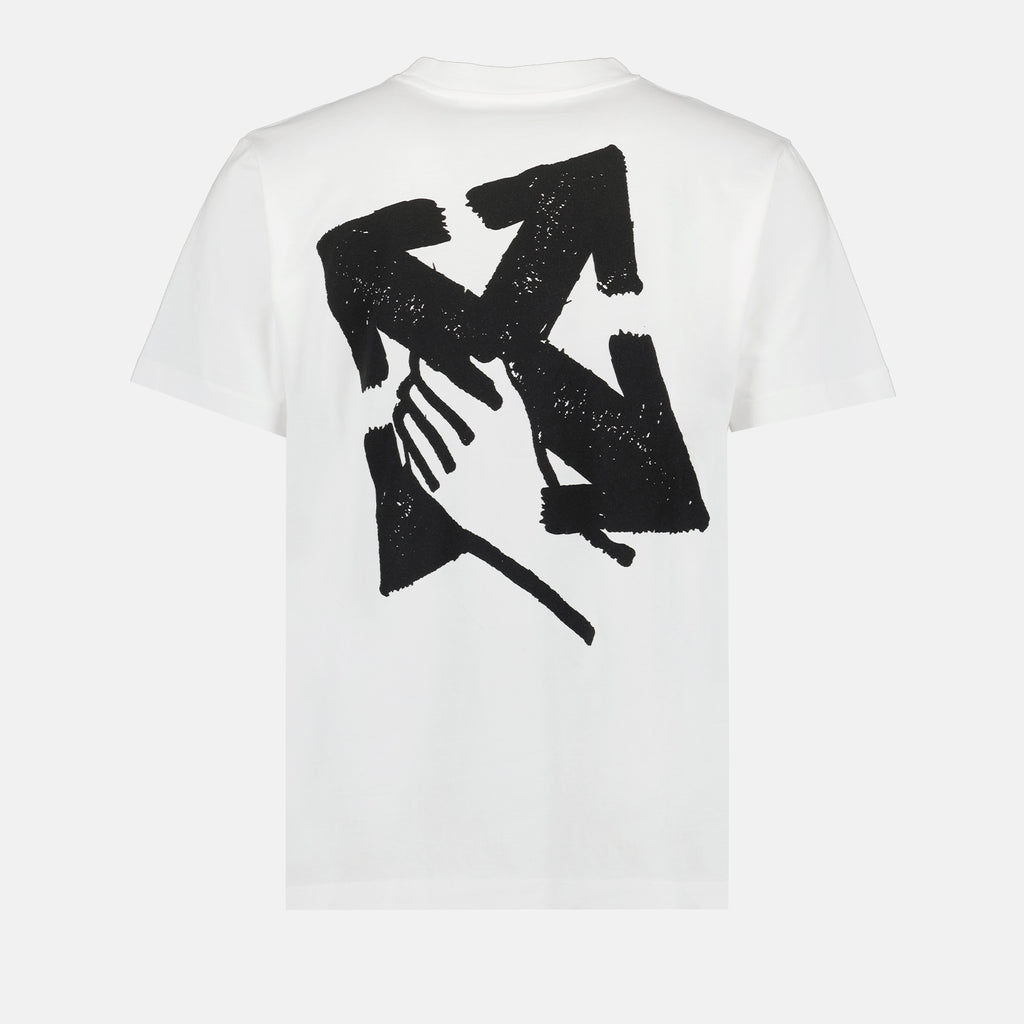 T-shirt T-shirt Hand Arrow Off-White Bianco Homme
