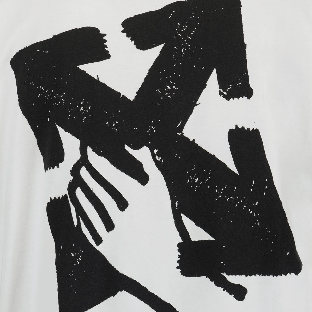 T-shirt T-shirt Hand Arrow Off-White Bianco Homme
