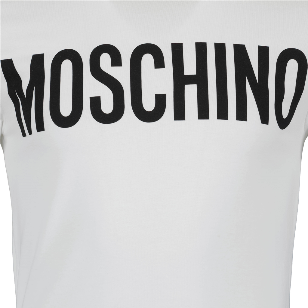 T-shirt T-shirt imprimé logo Moschino Bianco Homme