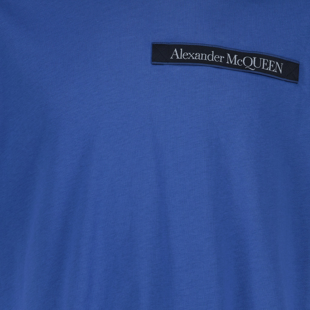 T-Shirts T-shirt à logo bande Alexander McQueen Blau Homme