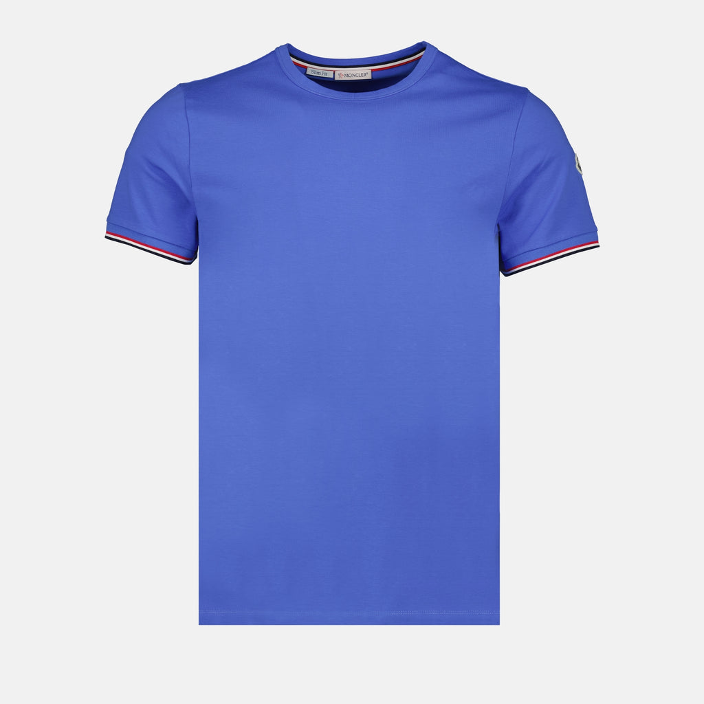 티셔츠 T-shirt à logo et liseré Moncler 파란색 Homme