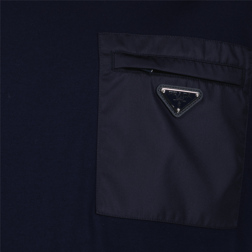 Camisetas T-shirt à logo triangle Prada Preto Homme