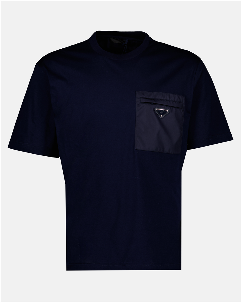 Camisetas T-shirt à logo triangle Prada Preto Homme