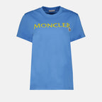 T-shirts T-shirt à logo Moncler Bleu Femme