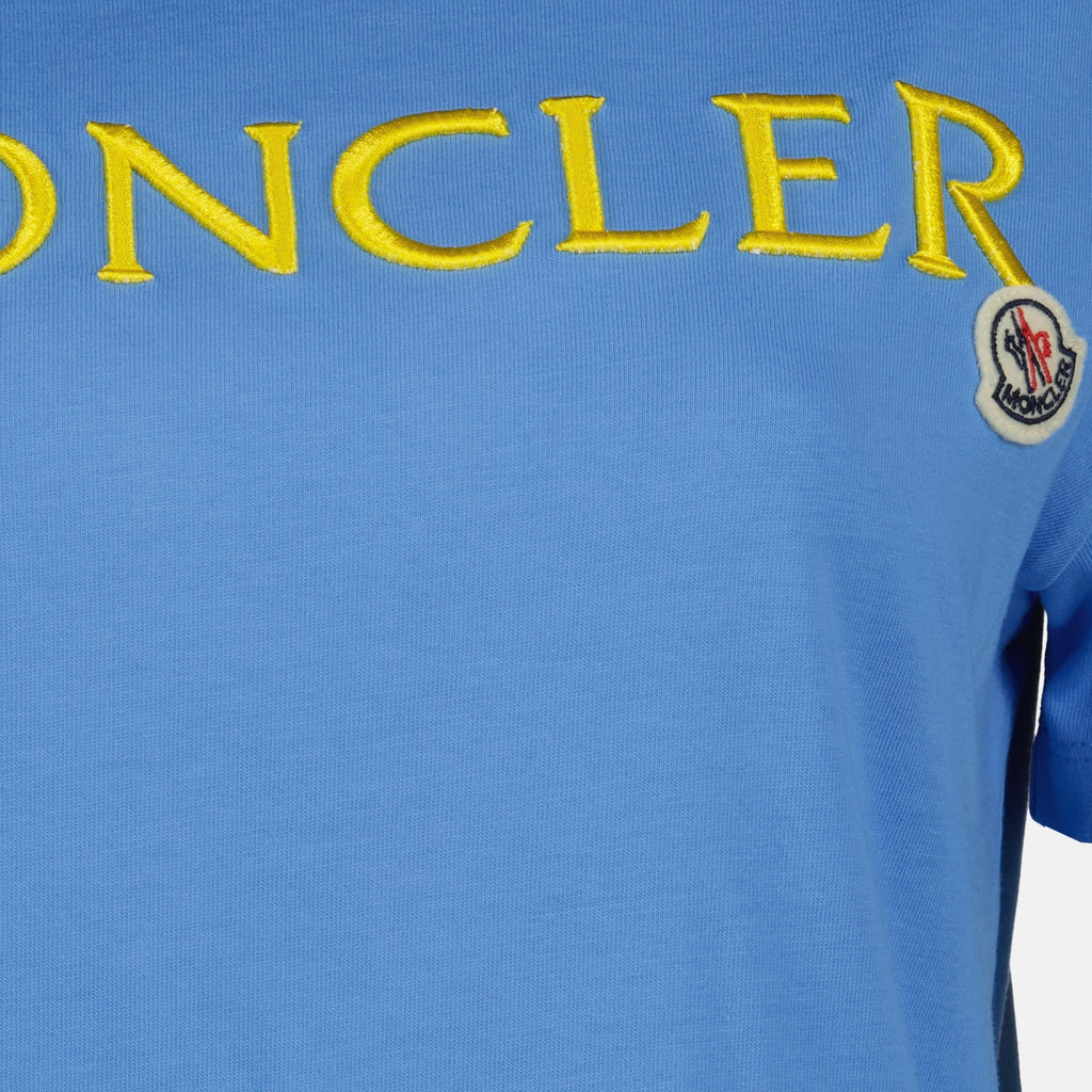 T-shirts T-shirt à logo Moncler Bleu Femme