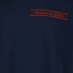 Tシャツ ロゴTシャツ Alexander McQueen 青 男
