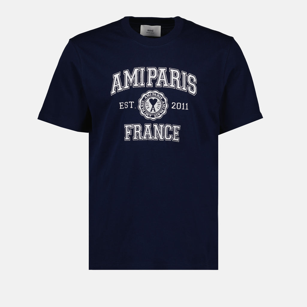 T-shirt T-shirt Ami Paris France Ami PARIS Blu Homme