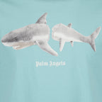 T-shirt T-shirt Broken Shark Palm Angels Blu Homme