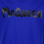 T-shirts T-shirt Graffiti Alexander McQueen Bleu Homme