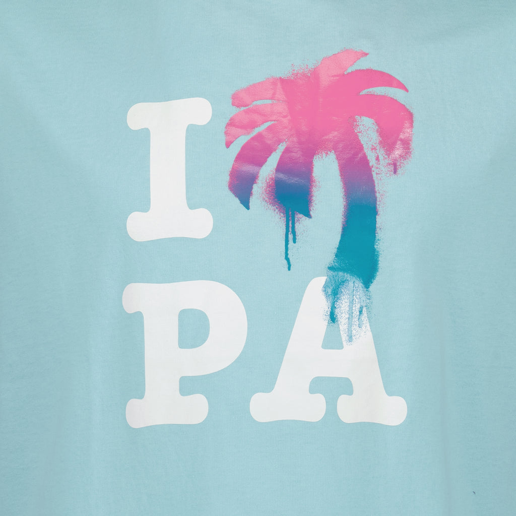 Camisetas T-shirt I love PA Palm Angels Azul Homme