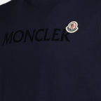 T-shirt T-shirt logo signature Moncler Blu Homme