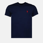Camisetas T-shirt Ami de Coeur Ami PARIS Azul Unissex