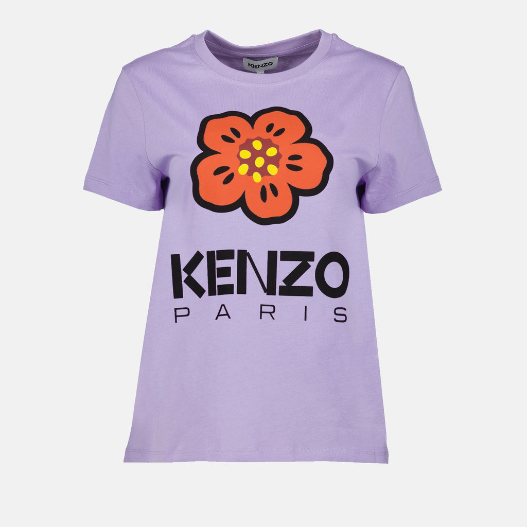 Tシャツ ボケフラワーTシャツ Kenzo 紫 女性