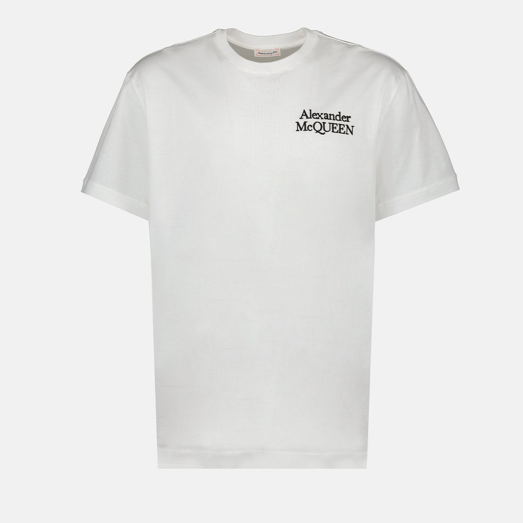 Camisetas T-shirt brodé Alexander McQueen Branco Homme