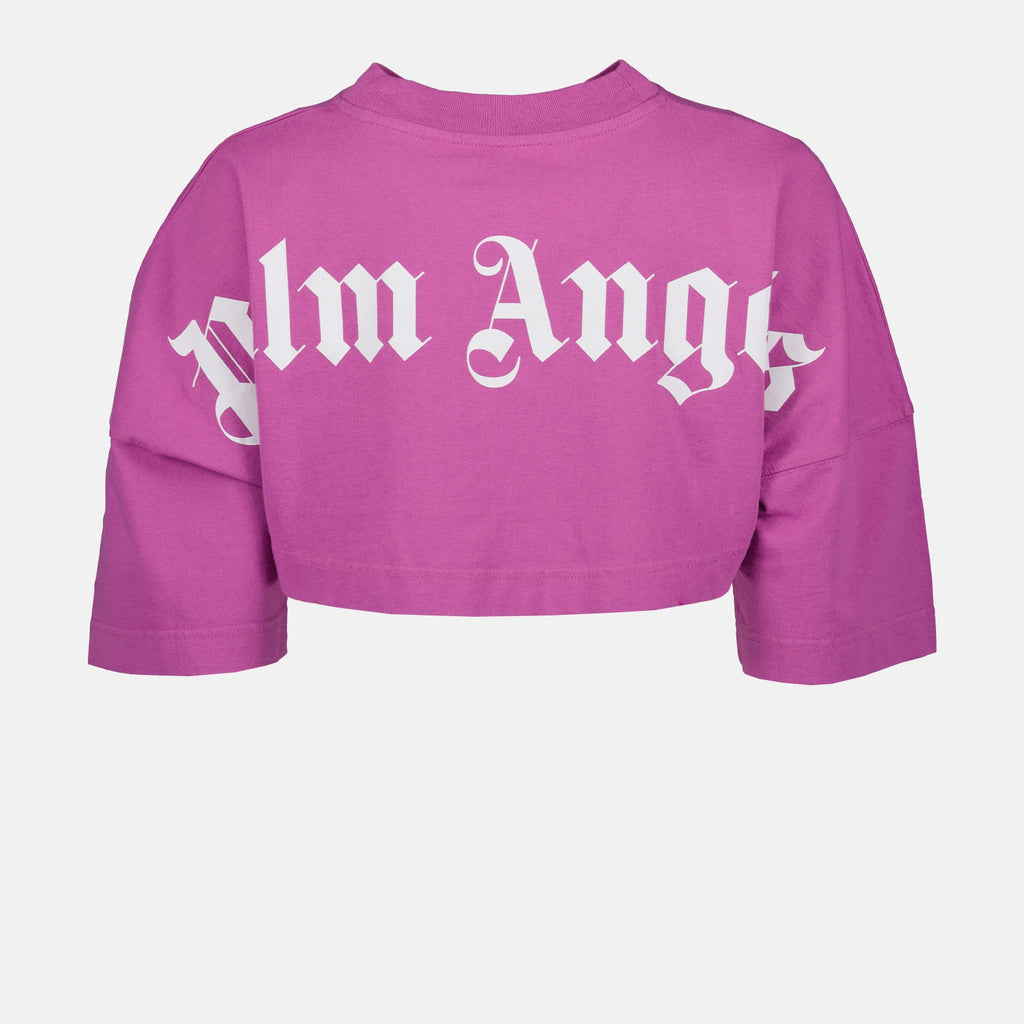 T-shirts T-shirt crop Palm Angels Violet Femme