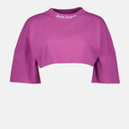 T-shirts T-shirt crop Palm Angels Violet Femme