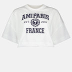 T-Shirts T-shirt cropped Ami PARIS Weiß Femme