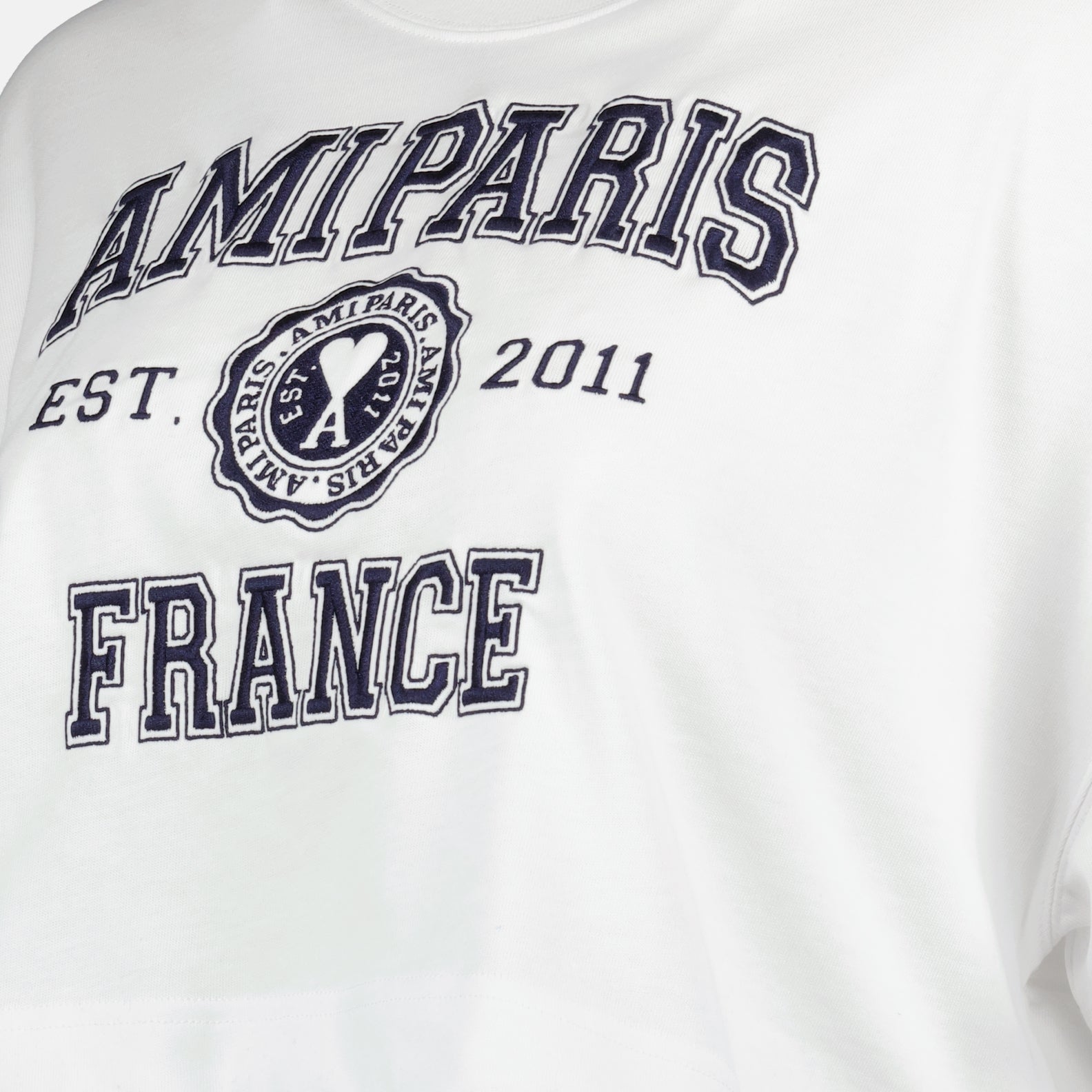 T-Shirts T-shirt cropped Ami PARIS Weiß Femme
