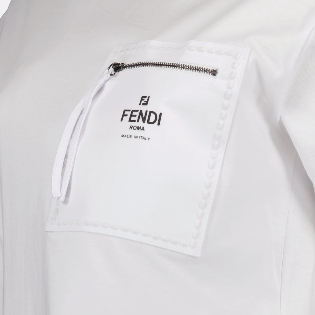 Camisetas T-shirt en jersey Fendi Branco Femme