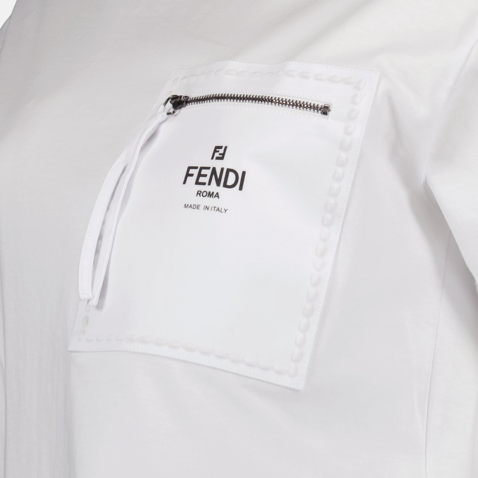 Camisetas T-shirt en jersey Fendi Branco Femme