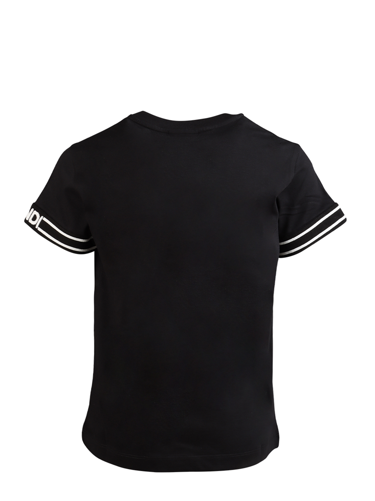 의류 T-shirt à liseré Fendi 검은색 어린이들