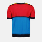 Maille T-shirt en laine extra-fine Prada Bleu Homme