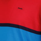 Maille T-shirt en laine extra-fine Prada Bleu Homme