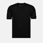 Maille T-shirt en laine extra-fine Prada Noir Homme