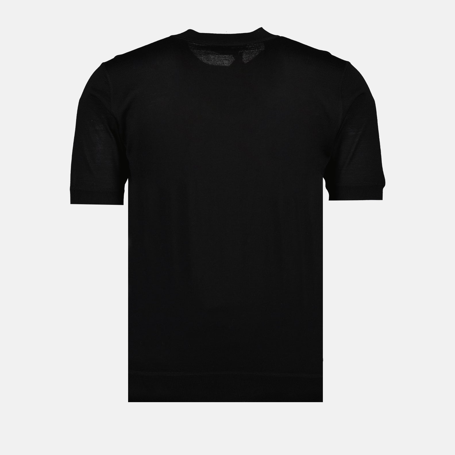 Maille T-shirt en laine extra-fine Prada Noir Homme