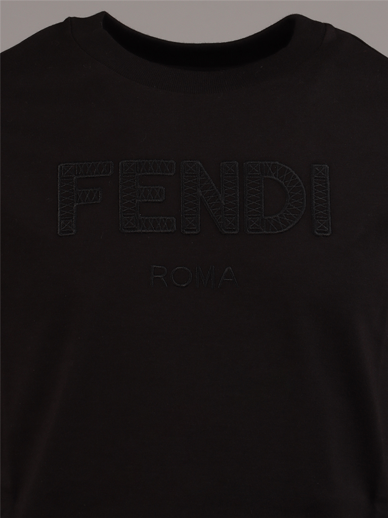 Bekleidung T-shirt à logo Fendi Schwarz Kinder